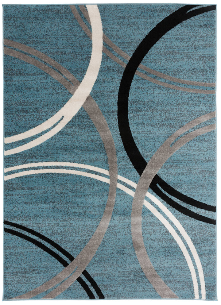 Rugshop Contemporary Abstract Circles Design Area Rug