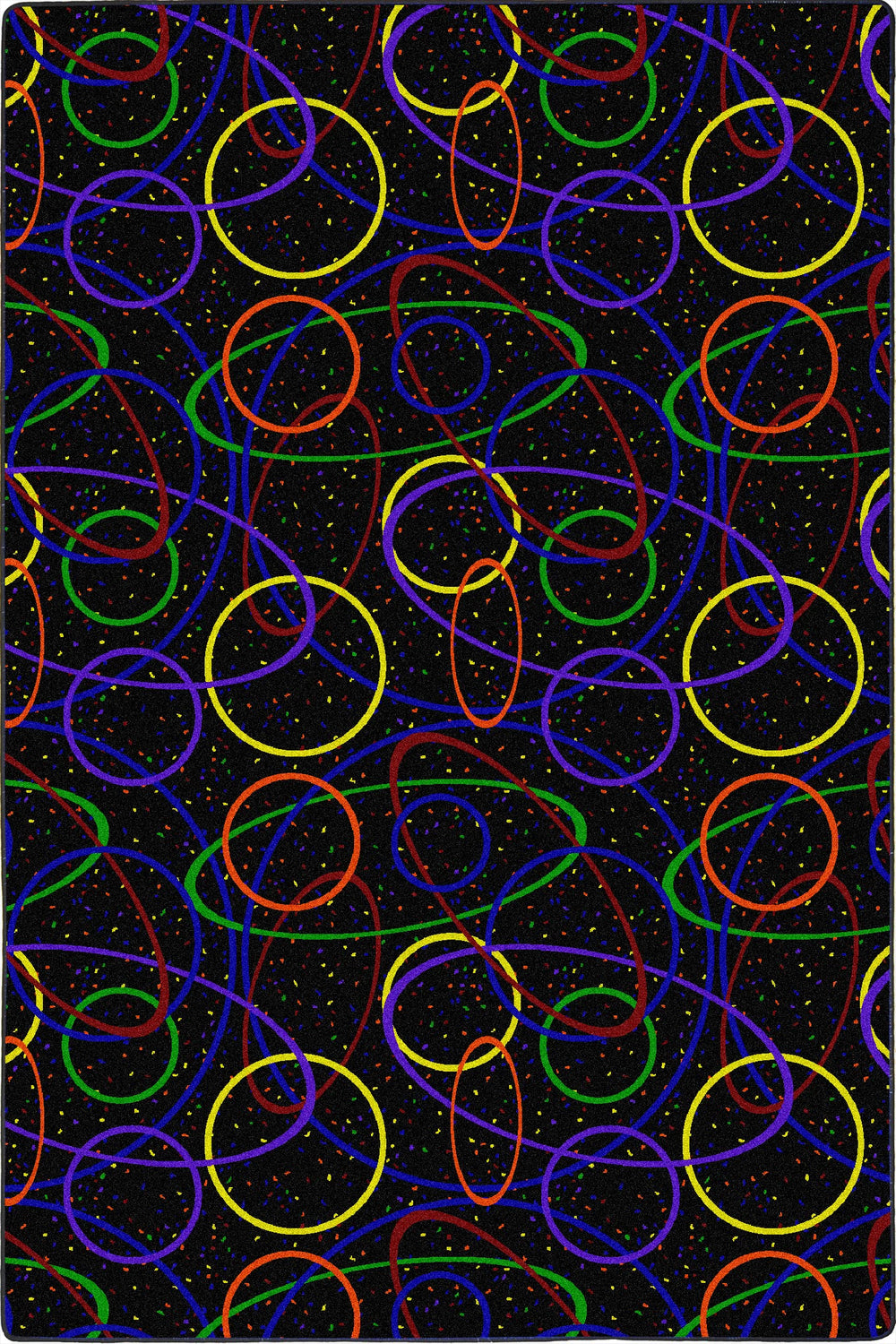 Looped Fluorescent Nylon Area Rug