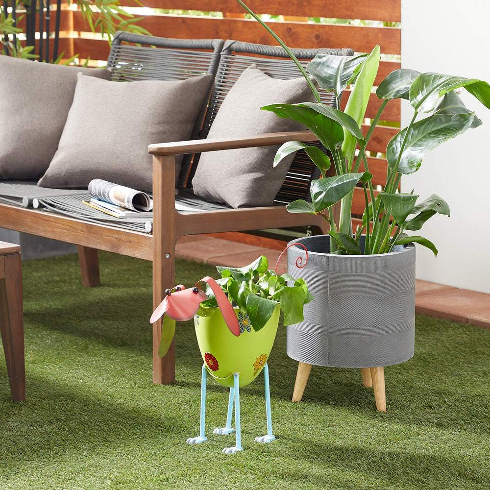 Multi-Colored Dog Metal Planter 8" X 18" 19 X 8 18 Multi Color - Diamond Home USA