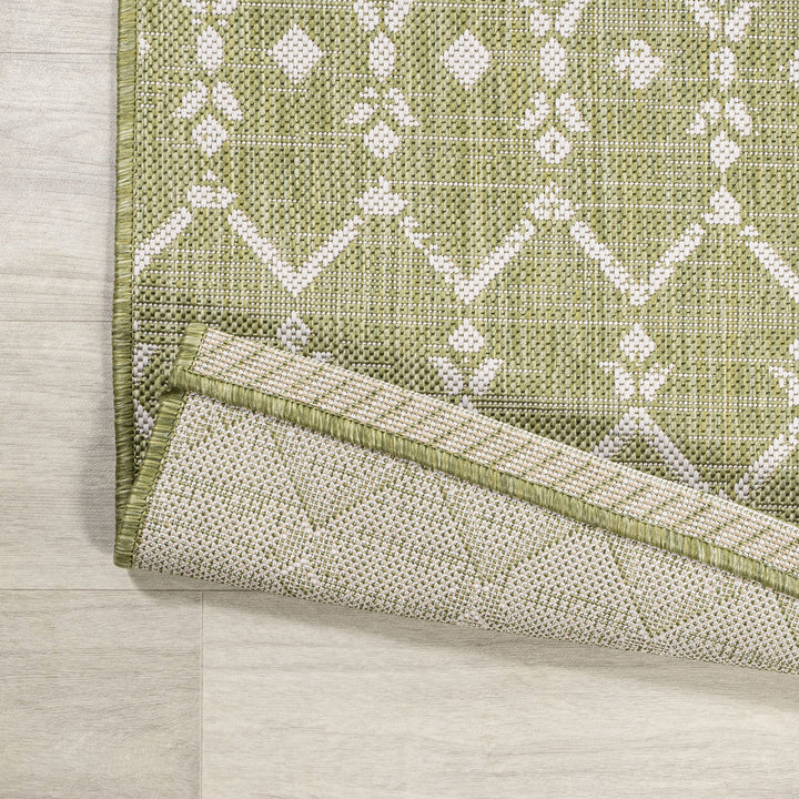 JONATHAN Y Trebol Moroccan Geometric Textured Weave Indoor/Outdoor Area Rug