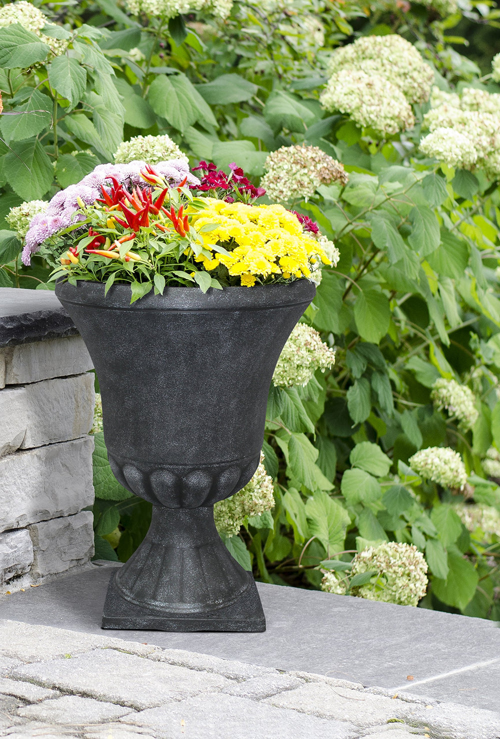 Southern Patio Winston 16 Inch x 21 Inch Urn Plastic Decorative Outdoor - Diamond Home USA