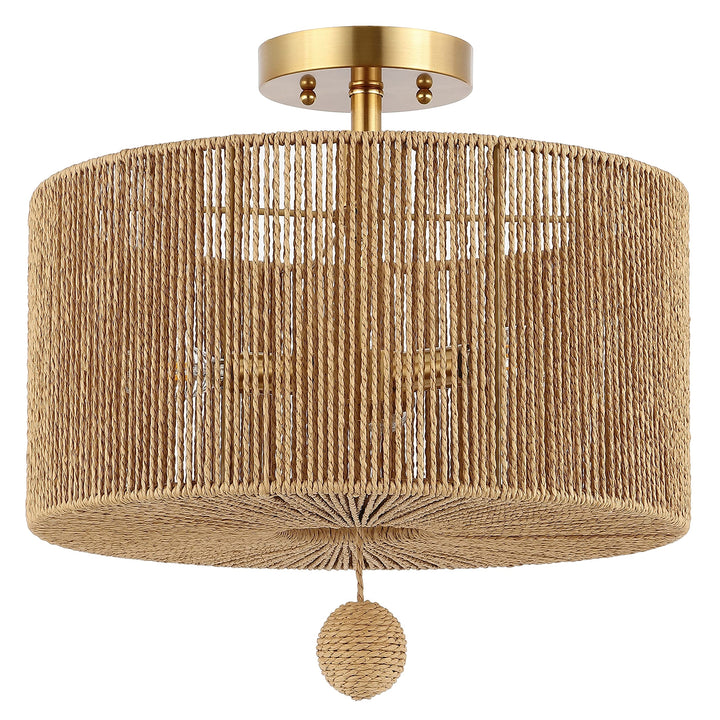 Lighting 3-light Flush Mount 15 in. W X D H Beige Gold Modern Contemporary - Diamond Home USA