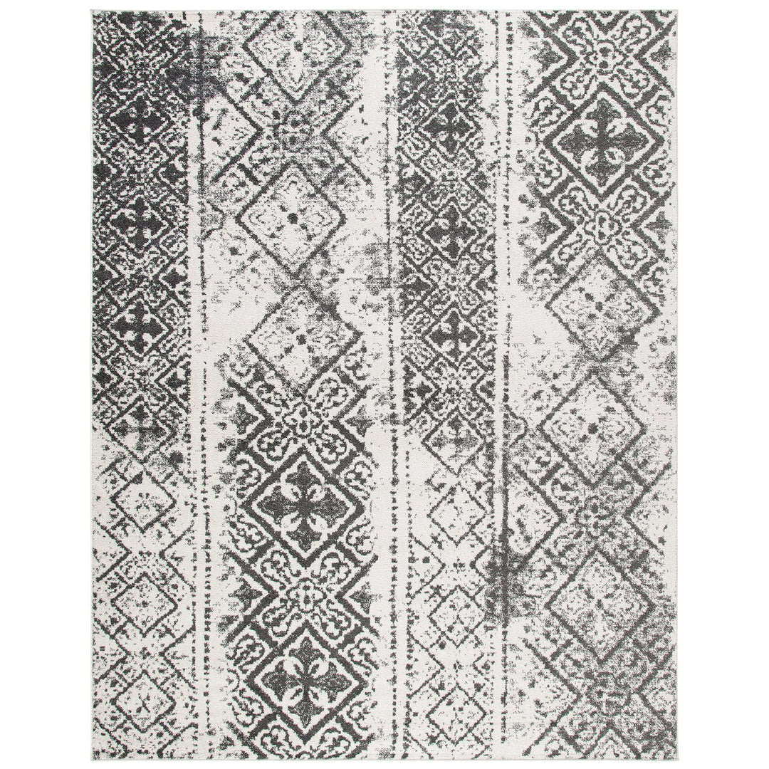 SAFAVIEH Adirondack Collection Accent Rug - 3' x 5' Silver & Black Moroccan Boho - Diamond Home USA