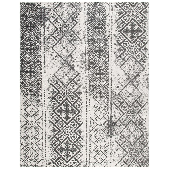 SAFAVIEH Adirondack Collection Accent Rug - 3' x 5' Silver & Black Moroccan Boho - Diamond Home USA