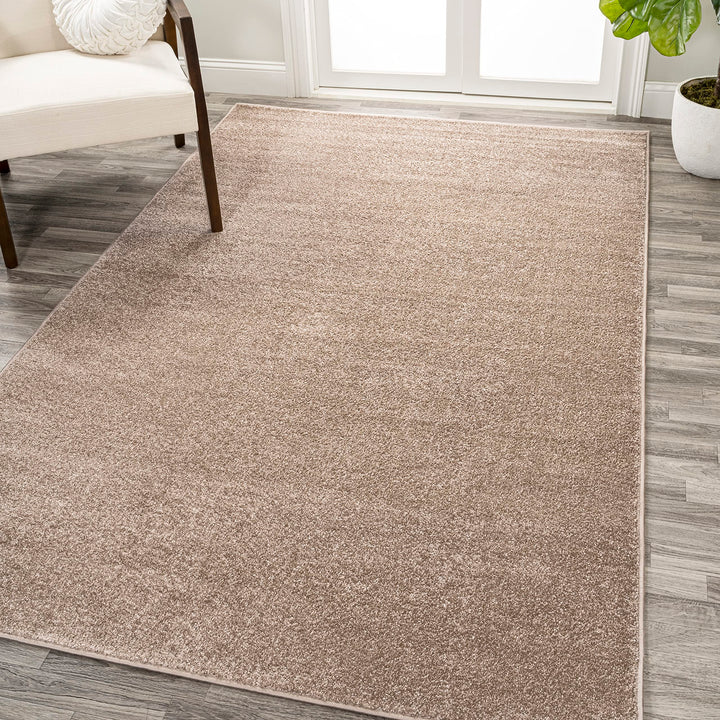 JONATHAN Y SEU100G-6 Haze Solid Low-Pile Indoor Area Rug Coastal Bohemian 6 X 9 - Beige