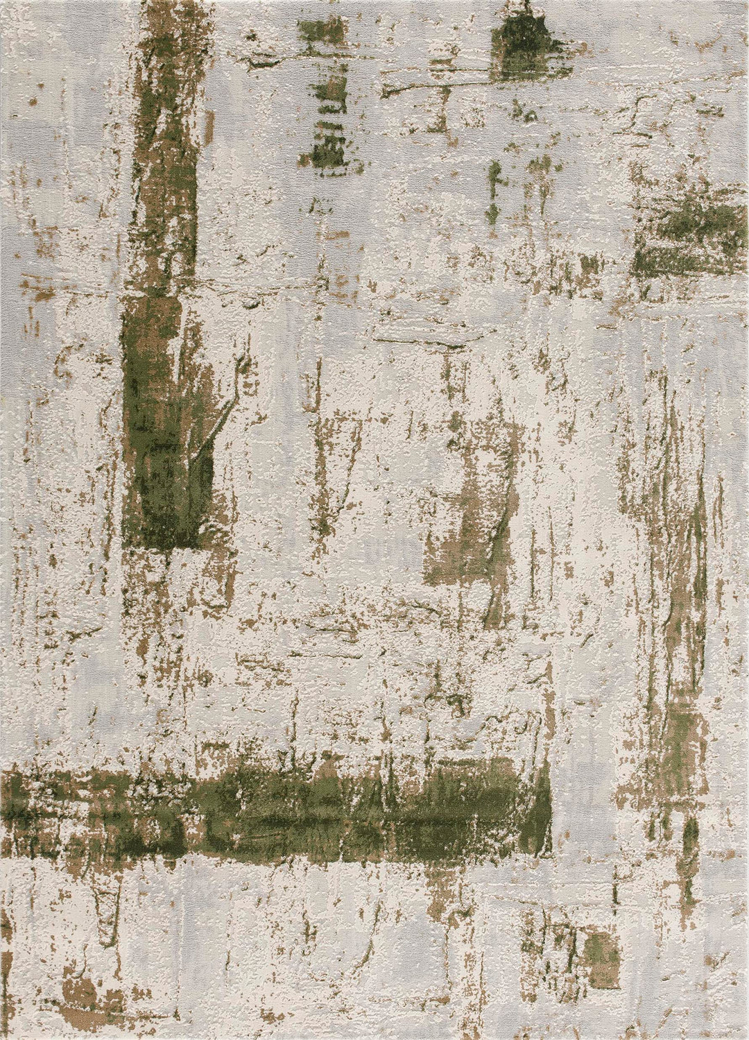 RUG BRANCH Vogue Contemporary Abstract Green Beige Indoor Area Rug for Living 6'6" X 9'6" - Diamond Home USA