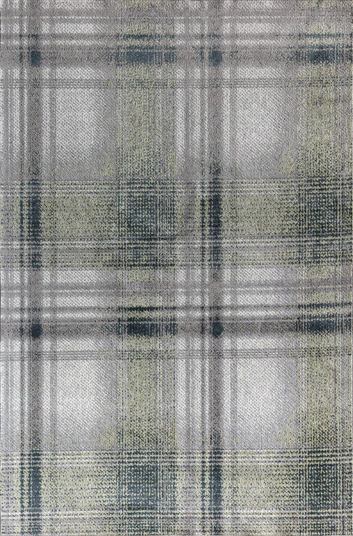 Rugs America Jaelyn JD50B Mountain Rapids Plaid Contemporary Gray Area Rug - Diamond Home USA