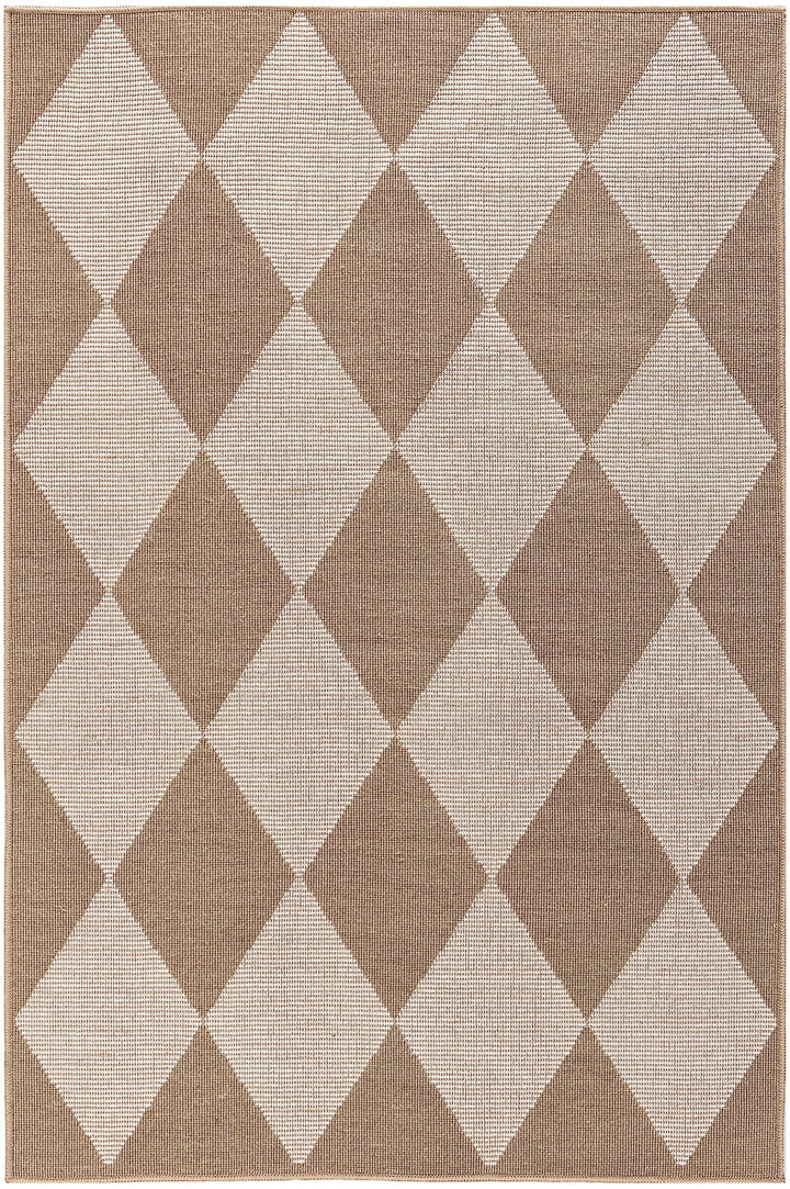 Nourison Washable Modern Jute Geometric Natural Ivory 3'11" x 5'11" Area Rug - Diamond Home USA