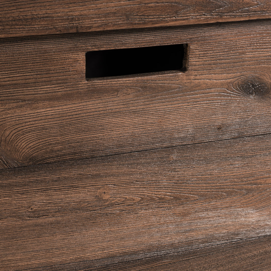 Christopher Knight Home Delaney Outdoor Square Firepit - 40 000 BTU 32" Brown - Diamond Home USA