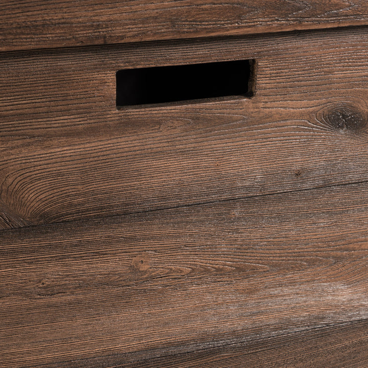 Christopher Knight Home Delaney Outdoor Square Firepit - 40 000 BTU 32" Brown - Diamond Home USA