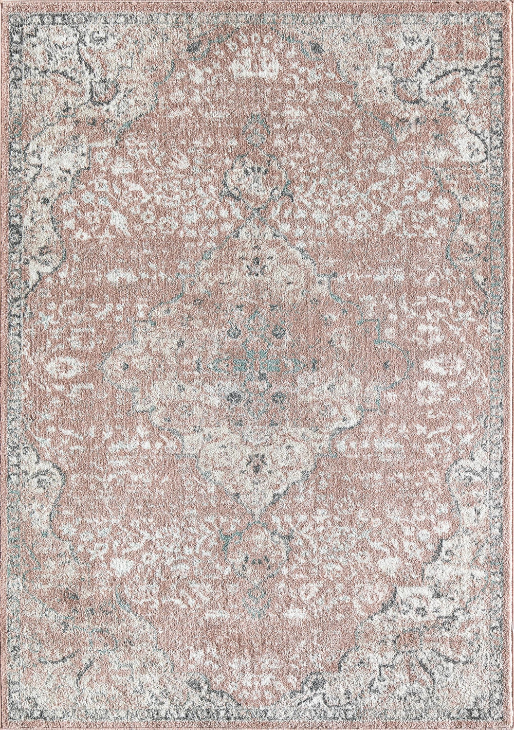 Rugs America Harper HY50B Pink Amaranth Transitional Vintage Non-Shedding Living - Diamond Home USA