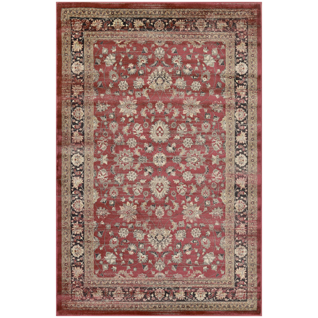 Couristan Zahara Farahan Amulet Area Rug 5'3" x 7'6" Red-Black-Oatmeal 5'3" x 7'6" - Red/Black
