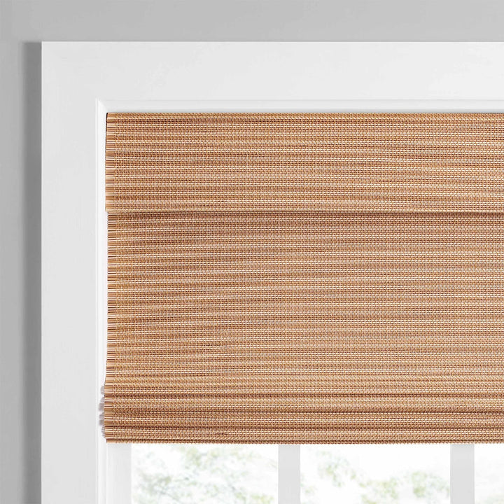 Eclipse Bamboo Roman Shades for Windows Semi-Privacy Light-Filtering