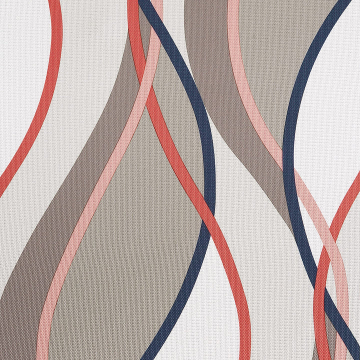 No. 918 Intersect Ogee Print Semi-Sheer Grommet Curtain Panel