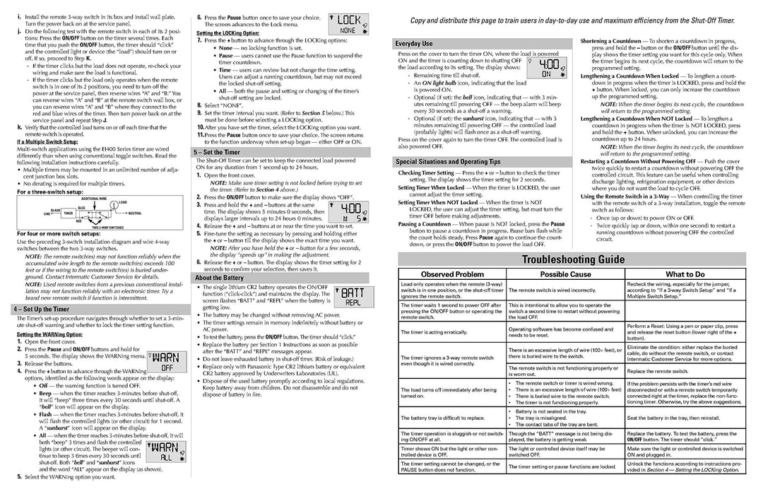 Intermatic EI400WC Electronic 1 Second to 24 Hour Auto-Off Timer - Easy - Diamond Home USA