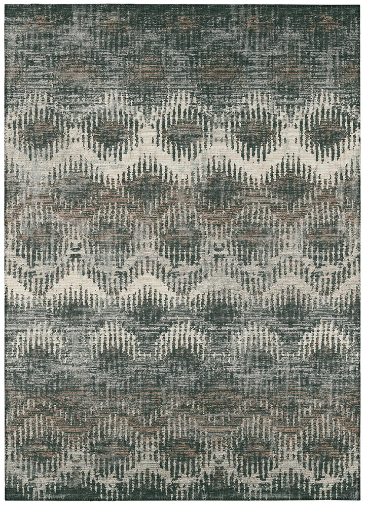 Addison Rugs Bravado ABV39 Shadow Washable 9' x 12' Indoor Outdoor Area Rug Easy 9' x 12' - Shadow