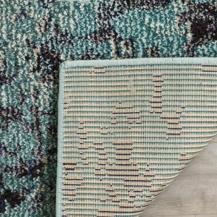 SAFAVIEH Monaco Collection Runner Rug - 2'2" x 10' Light Blue & Multi Boho - Diamond Home USA