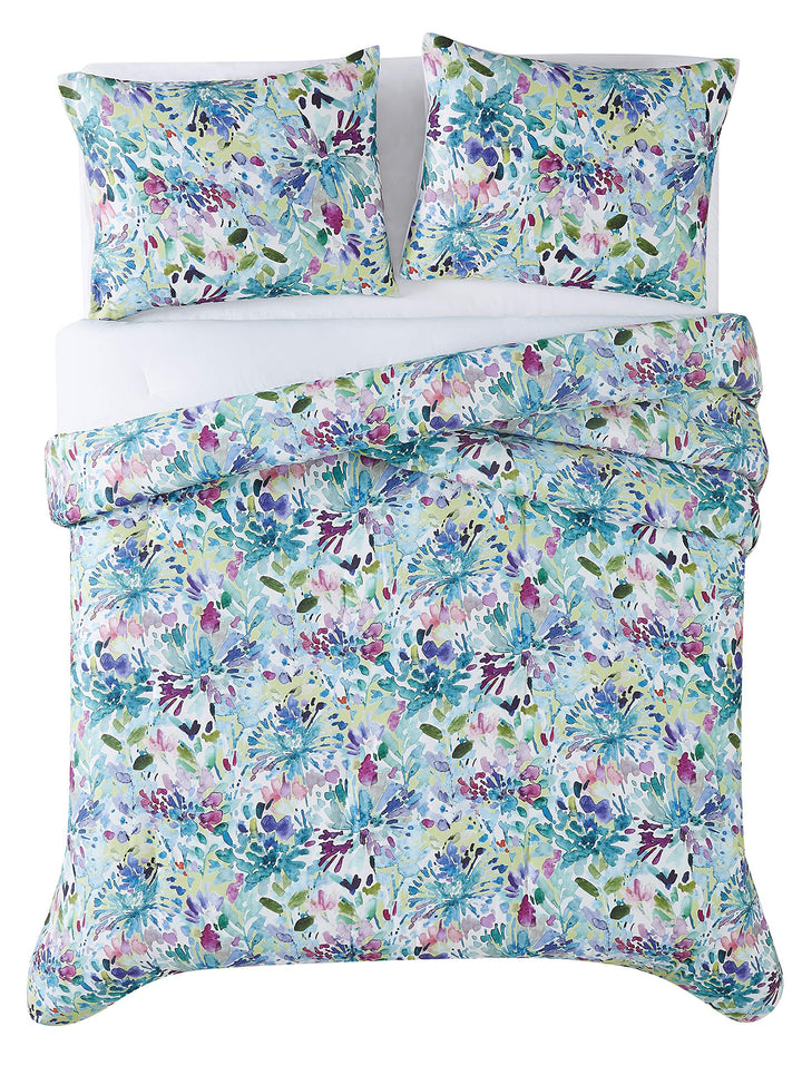 Christian Siriano - CS3437KG-1500 Dhalia Botanical Floral Comforter Sets King - Diamond Home USA