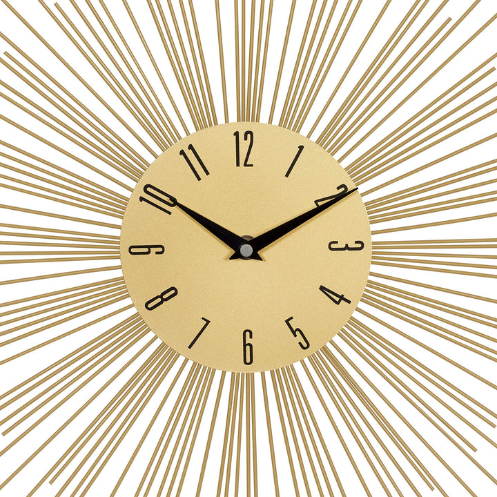 Gold Metal Contemporary Wall Clock 19 X 1 Yellow Modern - Diamond Home USA