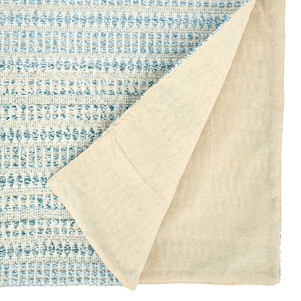 Woven Line Table Runner Aqua - Diamond Home USA