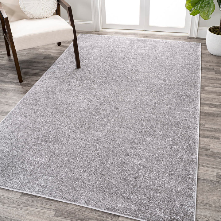 JONATHAN Y SEU100A-14 Haze Solid Low-Pile Indoor Area Rug Coastal Bohemian 10 X 14 - Gray
