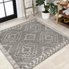 JONATHAN Y MOH200C-28 Amir Moroccan Beni Souk Indoor Area-Rug Bohemian Farmhouse 2 X 8 - Gray/Cream