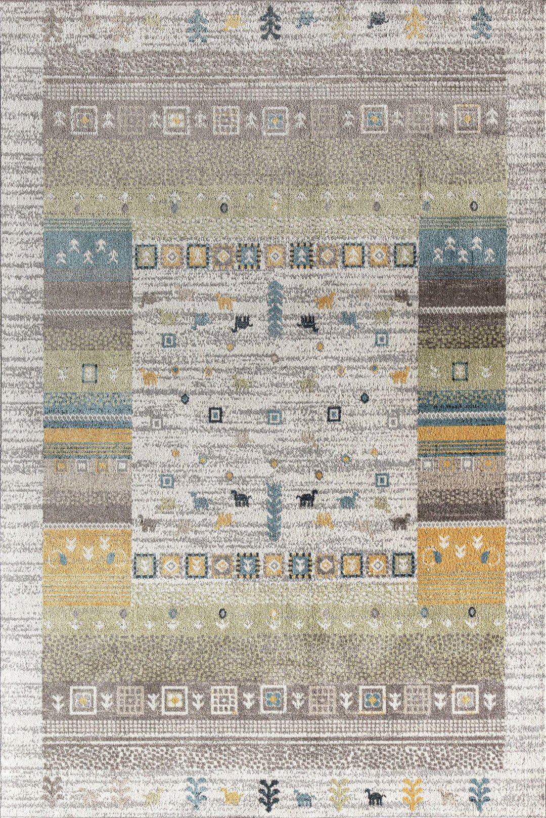 Rugs America Jaelyn JD55A Pine Bayou Tribal Bohemian Gray Area Rug 8'0"X10'0" - Diamond Home USA