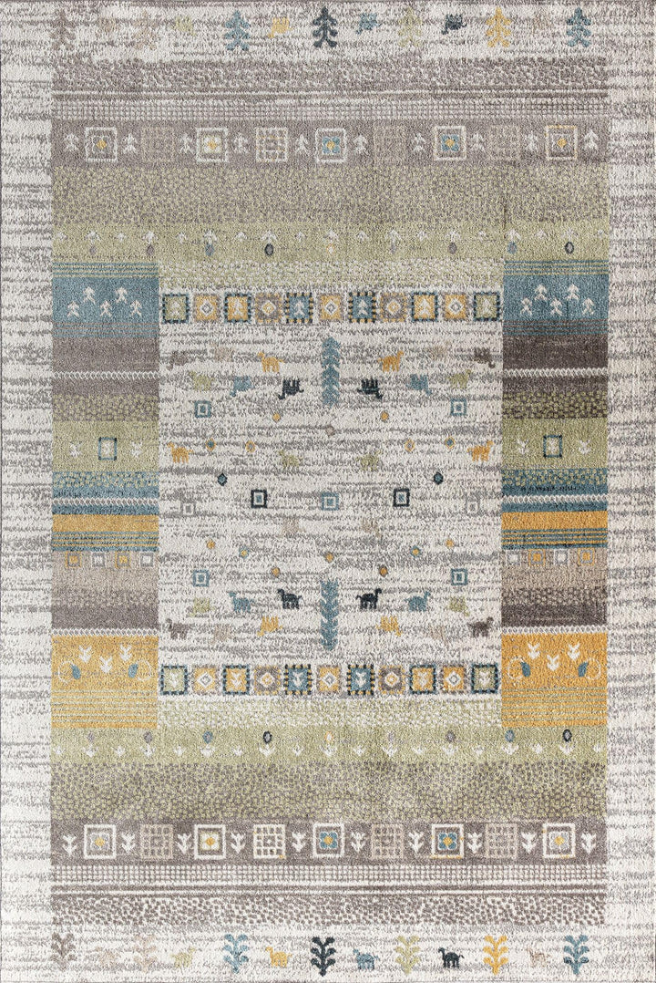 Rugs America Jaelyn JD55A Pine Bayou Tribal Bohemian Gray Area Rug 8'0"X10'0" - Diamond Home USA