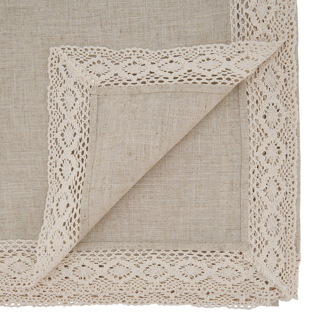 SARO LIFESTYLE 931 Tablecloth Natural 70" X 160" Oblong Sold Per 1 PC - Diamond Home USA