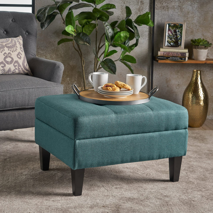 Christopher Knight Home Zahra Fabric Storage Ottoman Dark