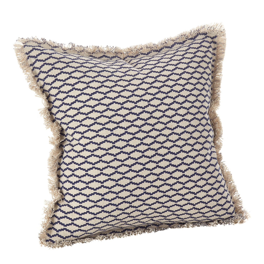 SARO LIFESTYLE Canberra Collection Fringed Morrocan Down Filled Cotton Throw