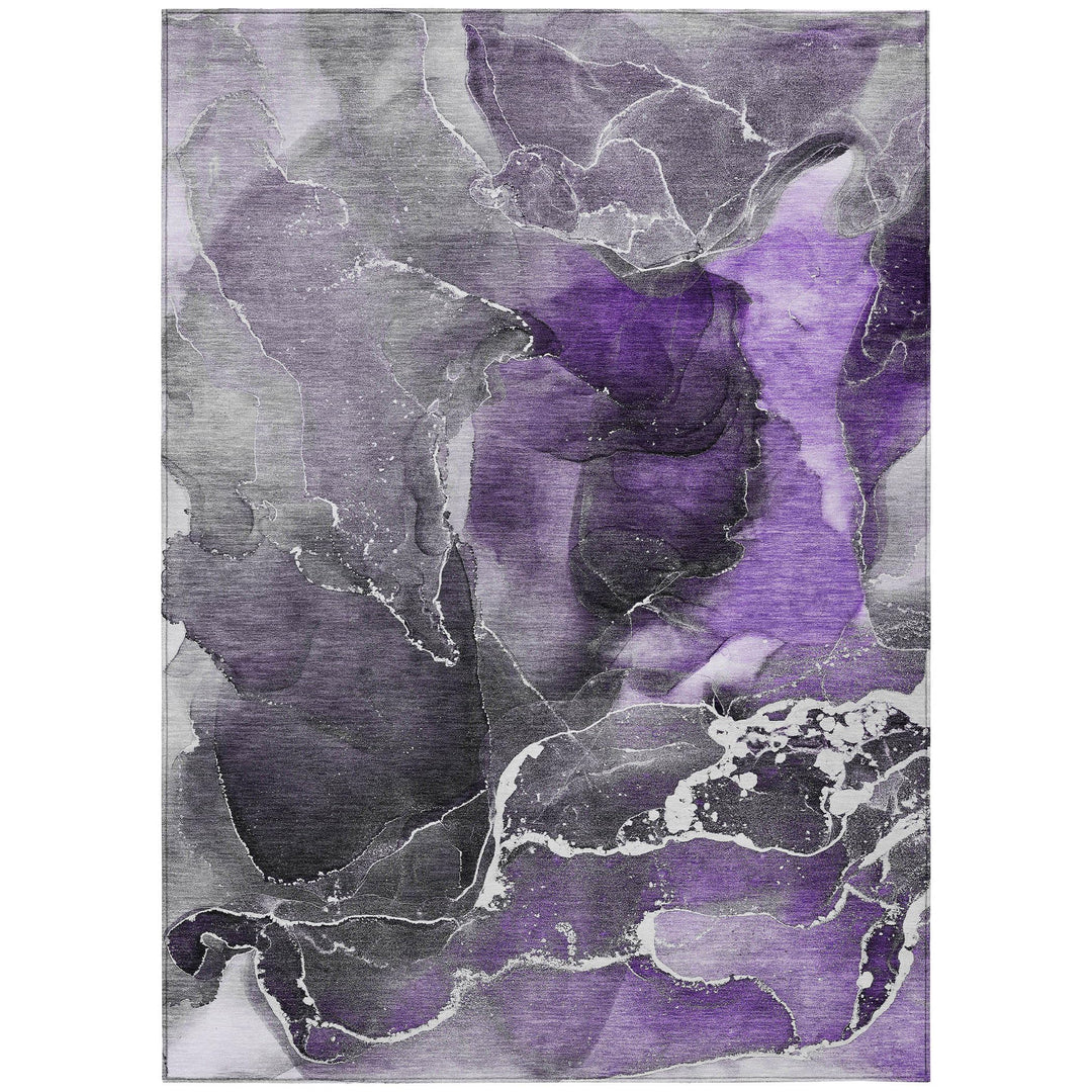 Addison Rugs Chantille ACN503 Purple 5' x 7'6 Indoor Outdoor Area Rug Stain Purple - 5' x 7'6"