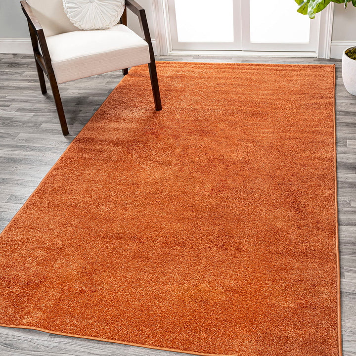 JONATHAN Y SEU100M-6 Haze Solid Low-Pile Indoor Area Rug Coastal Bohemian 6 X 9 - Orange