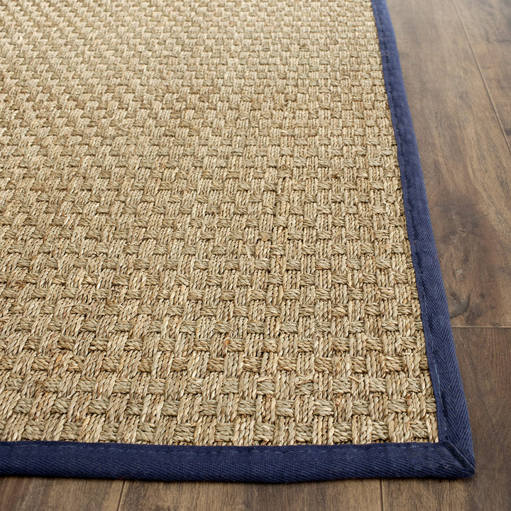 SAFAVIEH Natural Fiber Collection Runner Rug - 2'6" x 8' Natural & lue order - Diamond Home USA