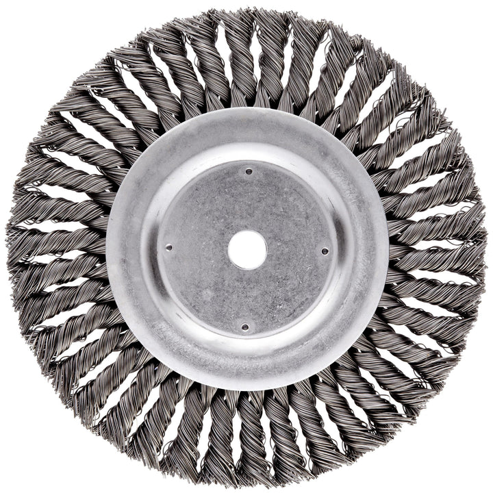 Weiler 08155 8" Standard Twist Knot Wire Wheel .023" Steel Fill 5/8" Arbor