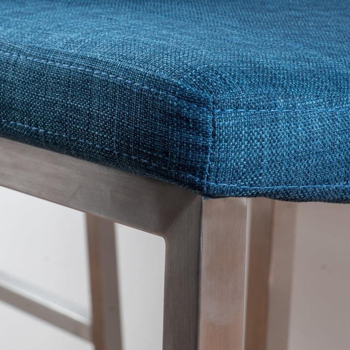 Christopher Knight Home Sabiniano Fabric Barstools 2-Pcs Set Blue - Diamond Home USA