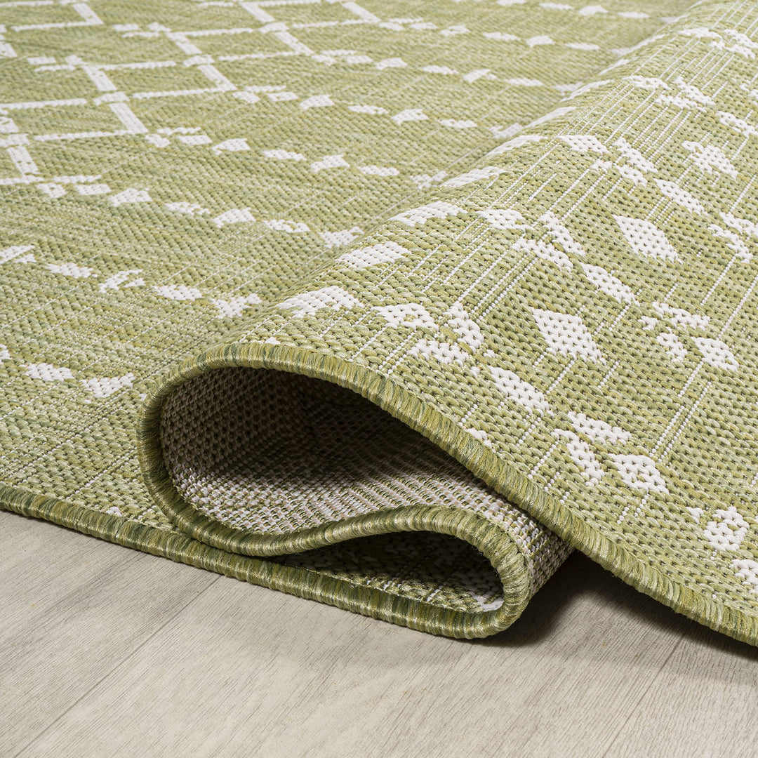 JONATHAN Y Trebol Moroccan Geometric Textured Weave Indoor/Outdoor Area Rug