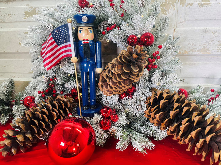 Santa's Workshop 14" Air Force Nutcracker Blue 70426 - Diamond Home USA