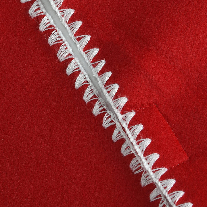 52" General Store Collection Scalloped Red Tree Skirt 52 in Polyester - Diamond Home USA