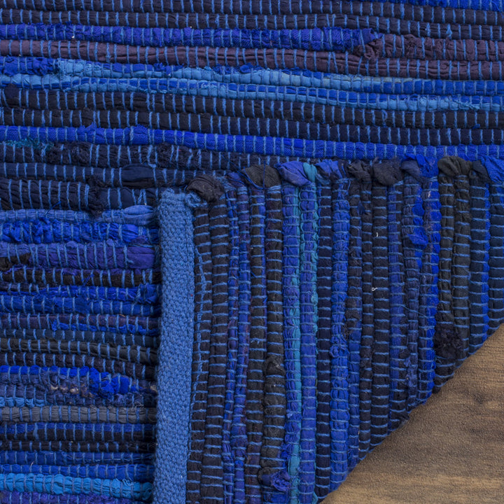 SAFAVIEH Rag Rug Collection Accent Rug - 4' x 6' Blue & Multi Handmade Boho - Diamond Home USA