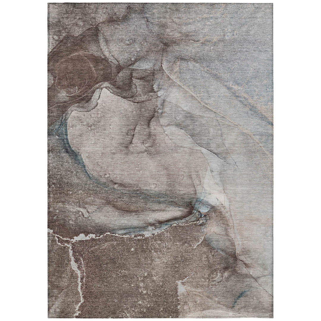 Addison Rugs Chantille ACN524 Brown 10' x 14 Indoor Outdoor Area Rug Stain Taupe - 10' x 14'