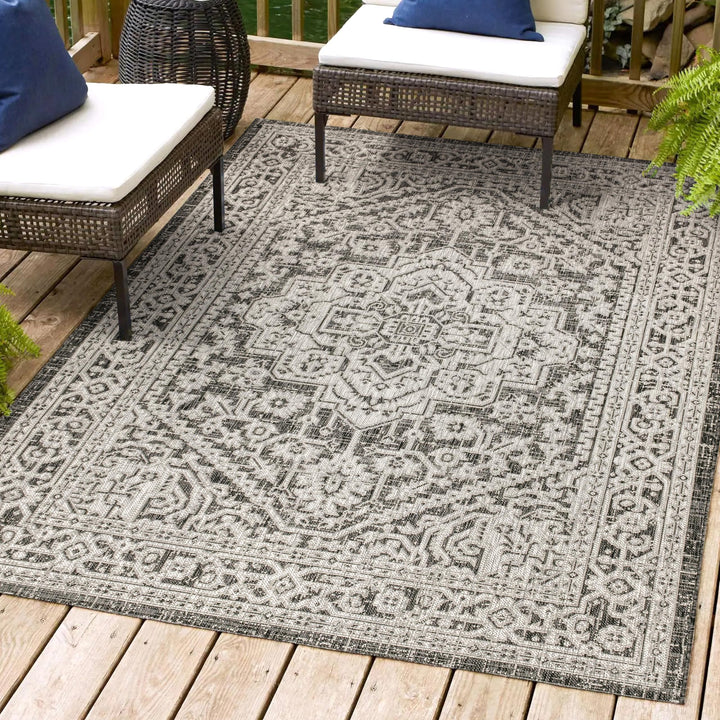 JONATHAN Y Rozetta Medallion Textured Weave Indoor/Outdoor Area Rug