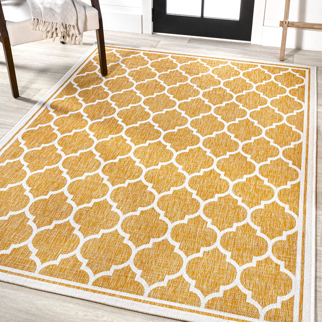 JONATHAN Y Zinnia Moroccan Trellis Textured Weave Indoor/Outdoor Area Rug