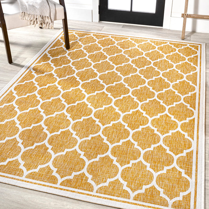 JONATHAN Y Zinnia Moroccan Trellis Textured Weave Indoor/Outdoor Area Rug