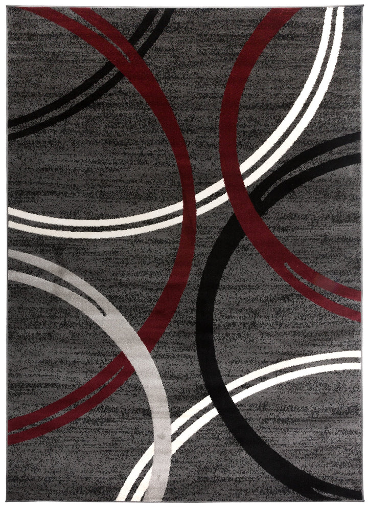 Rugshop Contemporary Abstract Circles Design Area Rug