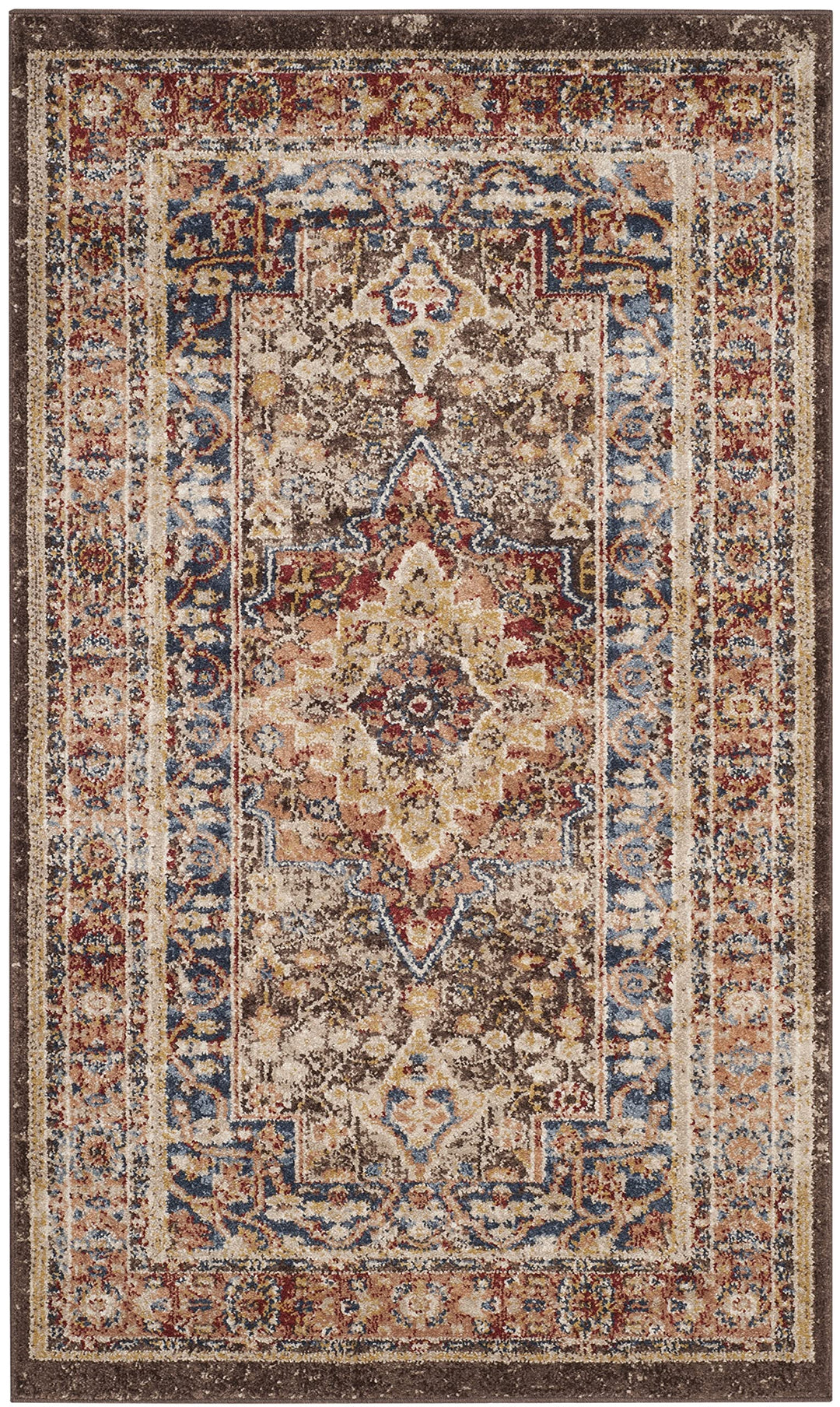 SAFAVIEH Bijar Collection Accent Rug - 3' x 5' Brown & Rust Traditional Oriental - Diamond Home USA