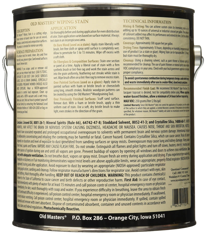 OLD MASTERS 11501 WIP Stain Provincial - Diamond Home USA