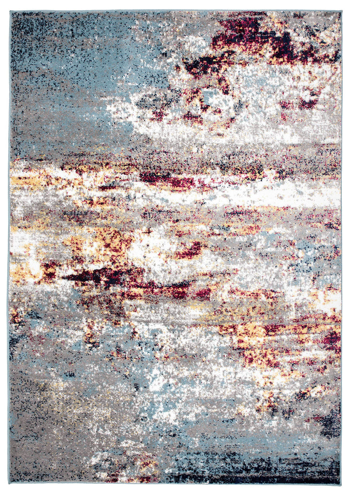 Rugshop Distressed Abstract Watercolor Area Rug