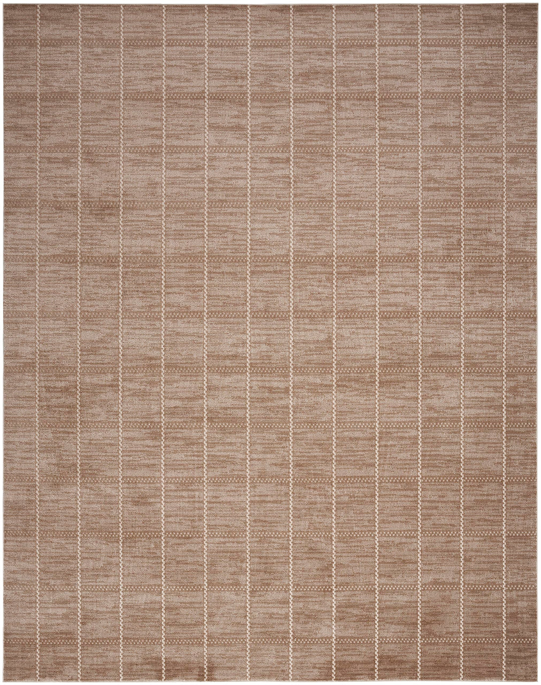 Nourison Serenity Home Geometric Mocha Ivory 7'10" x 9'10" Area -Rug Easy - Diamond Home USA