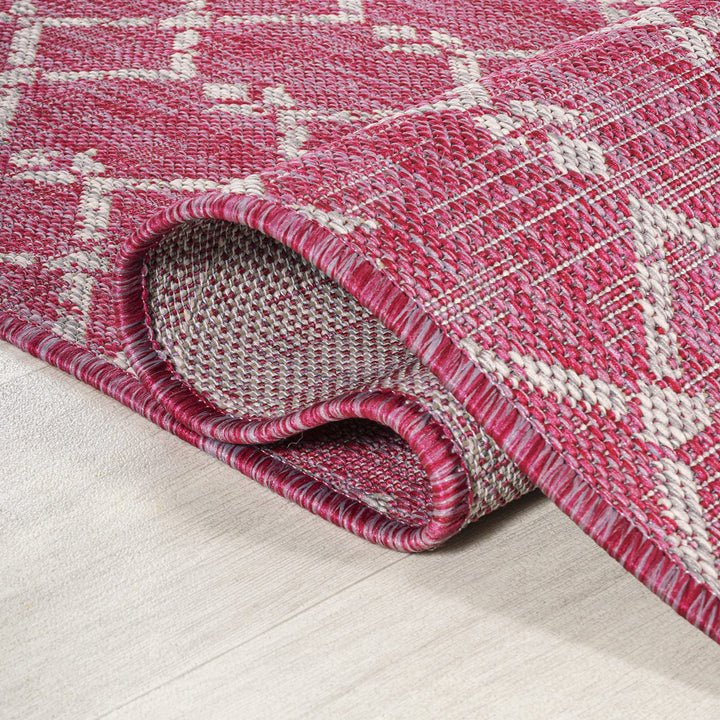 JONATHAN Y Trebol Moroccan Geometric Textured Weave Indoor/Outdoor Area Rug